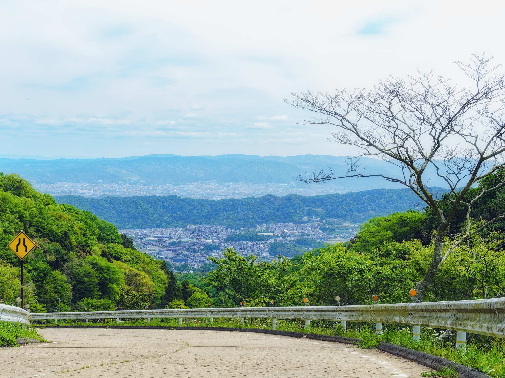 暗峠から眺める奈良の街並み